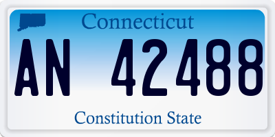 CT license plate AN42488