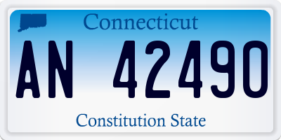 CT license plate AN42490