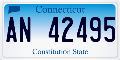CT license plate AN42495