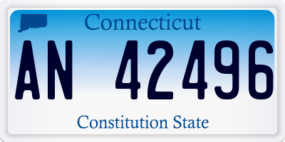 CT license plate AN42496