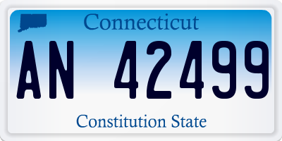 CT license plate AN42499