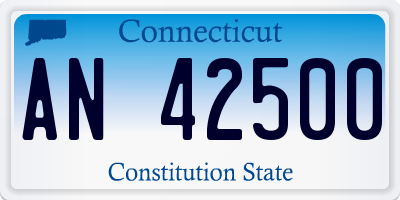 CT license plate AN42500
