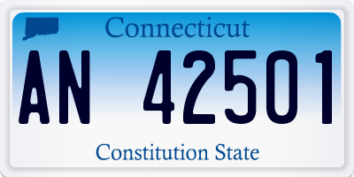 CT license plate AN42501