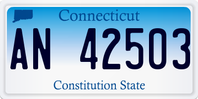CT license plate AN42503