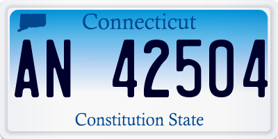 CT license plate AN42504