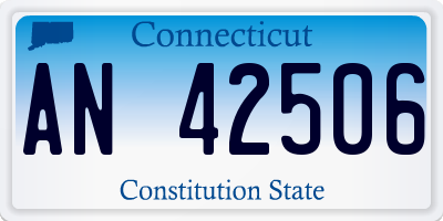 CT license plate AN42506