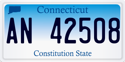 CT license plate AN42508