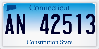 CT license plate AN42513
