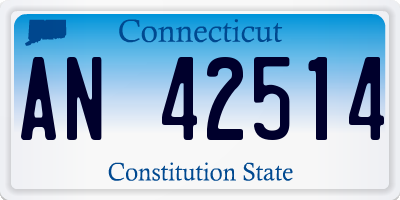 CT license plate AN42514