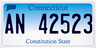 CT license plate AN42523