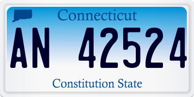 CT license plate AN42524