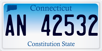 CT license plate AN42532