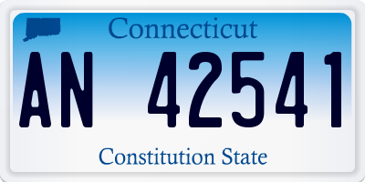 CT license plate AN42541
