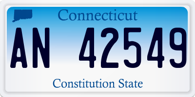 CT license plate AN42549