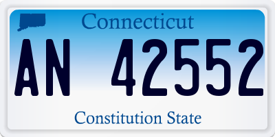 CT license plate AN42552