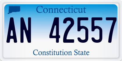 CT license plate AN42557