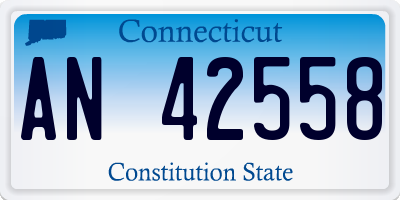 CT license plate AN42558