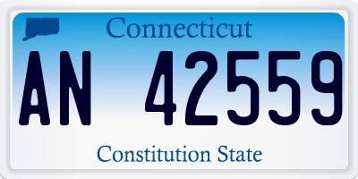 CT license plate AN42559