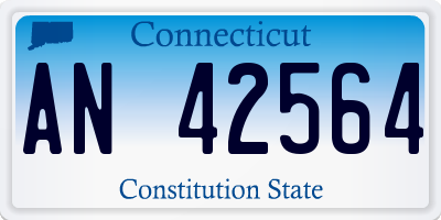 CT license plate AN42564