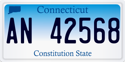 CT license plate AN42568