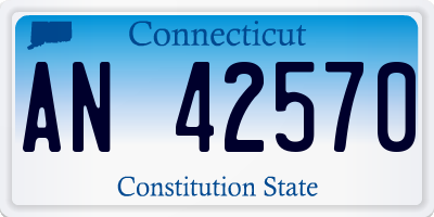 CT license plate AN42570