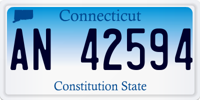 CT license plate AN42594