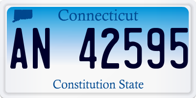 CT license plate AN42595