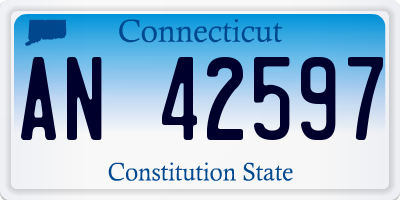 CT license plate AN42597