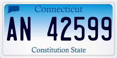 CT license plate AN42599