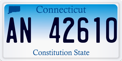 CT license plate AN42610