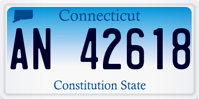CT license plate AN42618