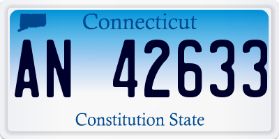 CT license plate AN42633