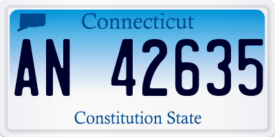 CT license plate AN42635