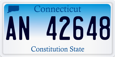 CT license plate AN42648