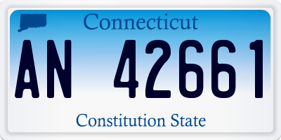 CT license plate AN42661
