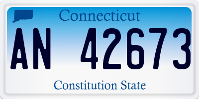 CT license plate AN42673