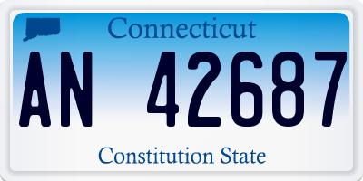 CT license plate AN42687