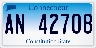 CT license plate AN42708