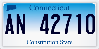 CT license plate AN42710