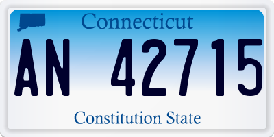 CT license plate AN42715
