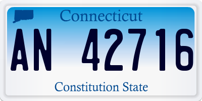 CT license plate AN42716