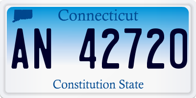 CT license plate AN42720
