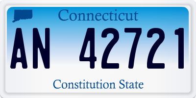 CT license plate AN42721