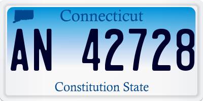 CT license plate AN42728