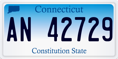 CT license plate AN42729