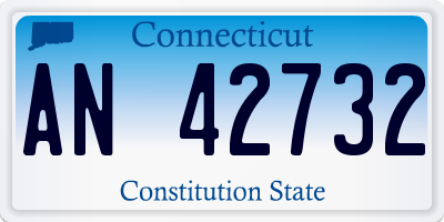 CT license plate AN42732