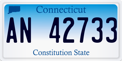 CT license plate AN42733