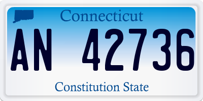 CT license plate AN42736