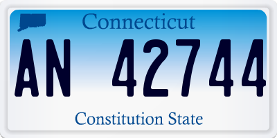 CT license plate AN42744