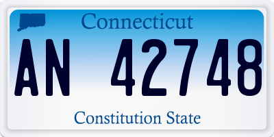 CT license plate AN42748